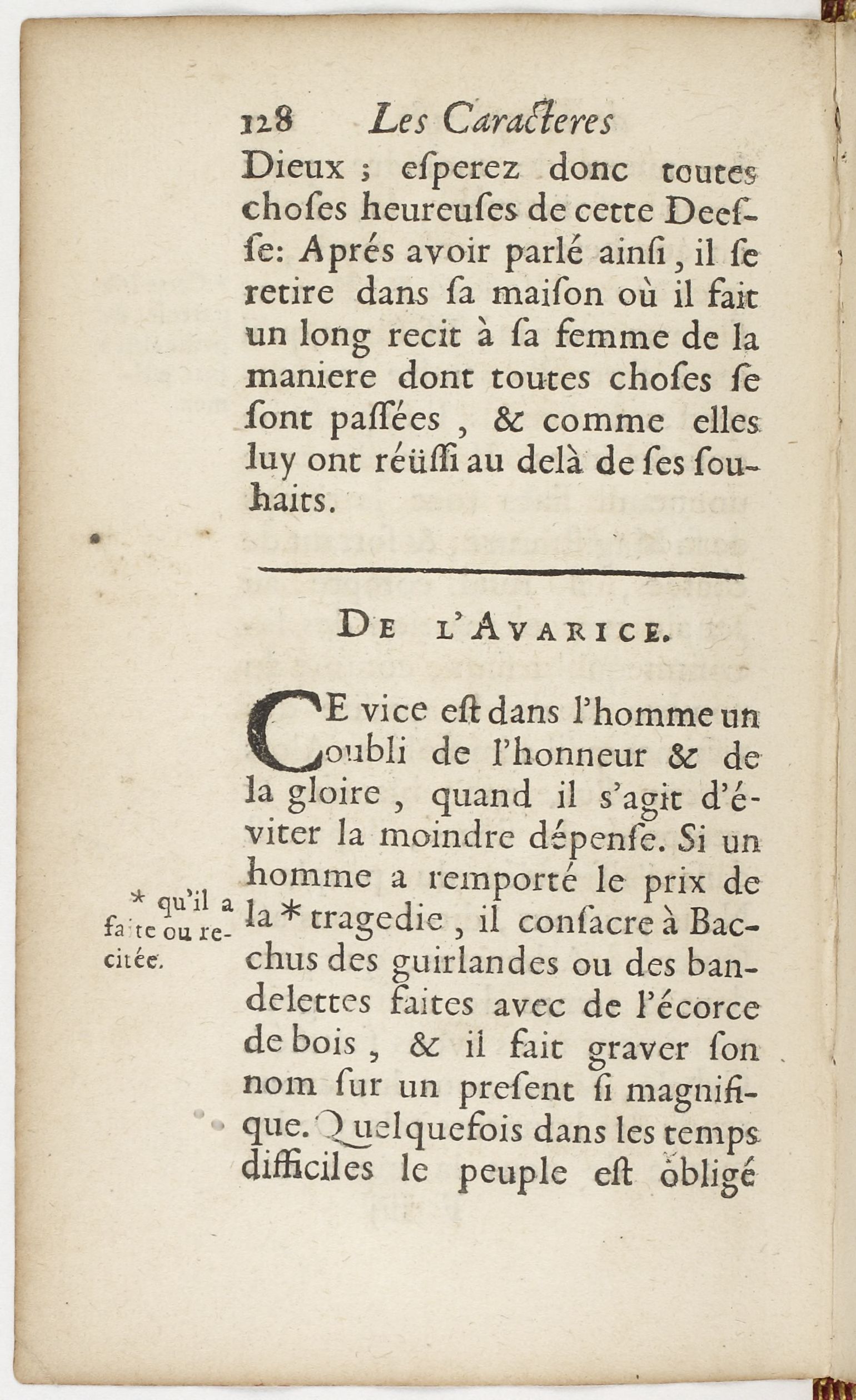 La Bruyère, Les Caractères, 1688, p. 128.